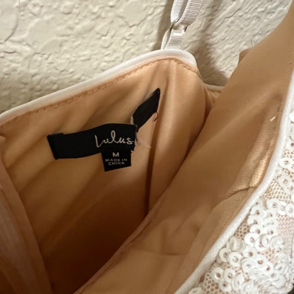 Lulu’s White Sequin Bodycon Dress - Picture 2 of 3